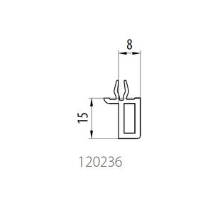 Aluplast 120236 - Bankanschlussprofil - 15mm