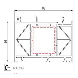Aluplast 180203 - Rahmenverbreiterung - 60mm