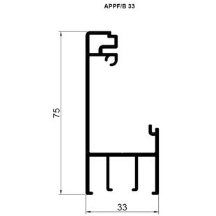 Raffstorekasten Führungsschiene APPF/B 33mm