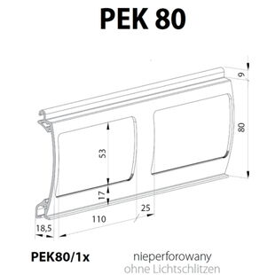 Rolltor Gitter-Lamelle PEK 80 Alu