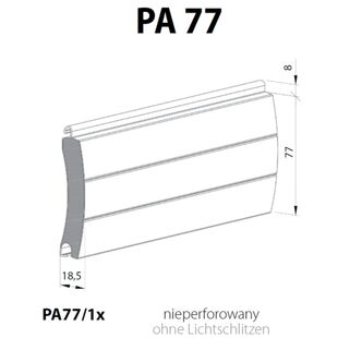 Rollltor Lamelle PA77 Alu