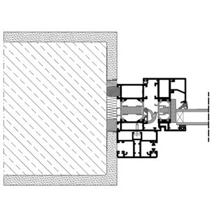 Aufsatzrollladen SKT Einbaubeispiel 2 Führungsschiene