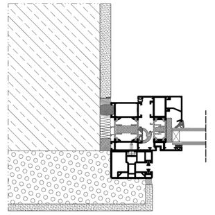 Aufsatzrollladen SKT Einbaubeispiel 3 Führungsschiene