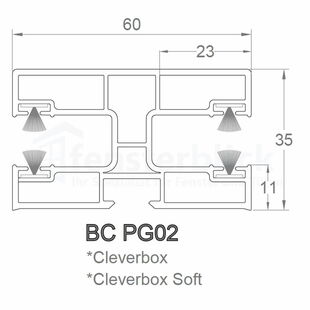 Aufsatzrollladen Führungsschiene BeClever BC PG02 60mm beidseitig