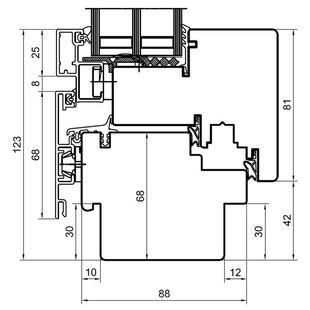 Hout-Aluminium profiel Duoline 88