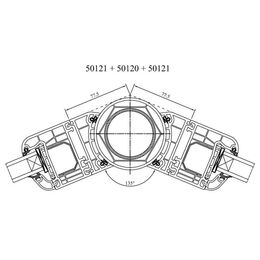 Drutex Iglo 5 Eckverbinder Variabel 135° Eckkopplung 50121 50120 50121