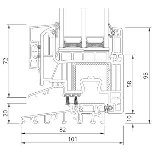 Iglo Energy AluCover - 70001-70013 Balkontürschwelle Combi 20mm