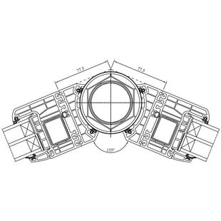 Drutex Iglo Energy Eckverbinder Variabel 135° Eckkopplung 70121 50120 70121