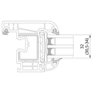 Drutex Iglo Premier Verglasungsdicke 32mm - 50932