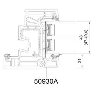 Drutex Iglo Edge - 50930A - Flügel Glasstärke 48mm