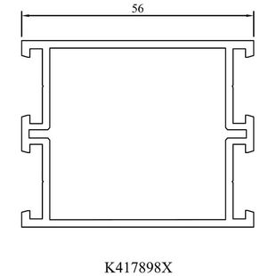 Drutex MB 45 56mm Rahmenverbreiterung Detailzeichnung