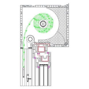 technische Details Aufsatzrollladen 215mm Insektenschutz hinten