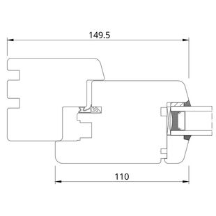 Drutex Softline 68 Haustür seitlich Rahmen innen öffnend
