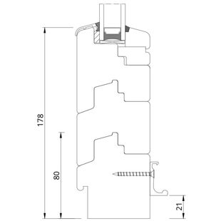 Drutex Softline 68 PSK-Tür fester Rahmen unten