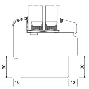 Drutex Softline 88 Festverglasung mit Standard Falz beidseitig