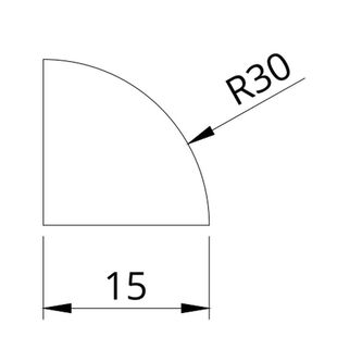 Drutex Holz Viertelstab LWR 015