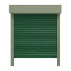 Vorbaurollladen 90° SP Resedagrün mit Panzer Moosgrün