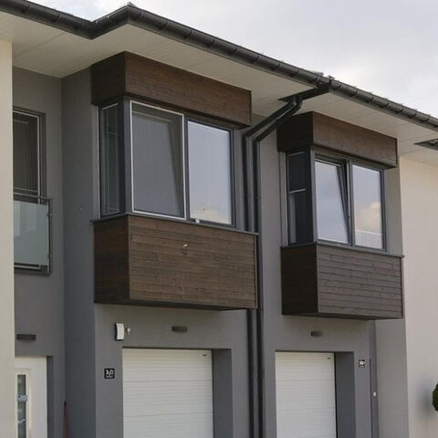 Erkerfenster modern anthrazit