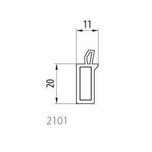 Gealan 2101 - Bankanschlussprofil 20mm