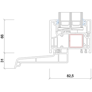 7231- Fensterbankprofil- 31mm