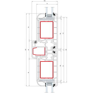 Gealan S 8000 Stulp 64mm Tür außen öffnend - 8080 - 8042