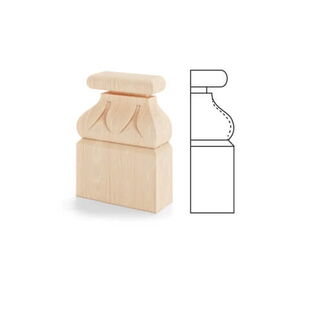 Holz Kapitell 2D-R Querschnitt