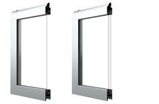 Industrie-Sektionaltor-Lamelle von Krispol -  K2 IP mit Lamellen aus Vollverglasung und Aluminium-Umrandung