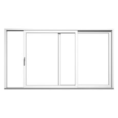 Kunststof hefschuifpui in wit