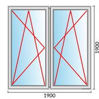 Venstermaat 1900x1900mm