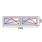Venstermaat 1900x500mm