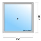 Venstermaat 750x750mm