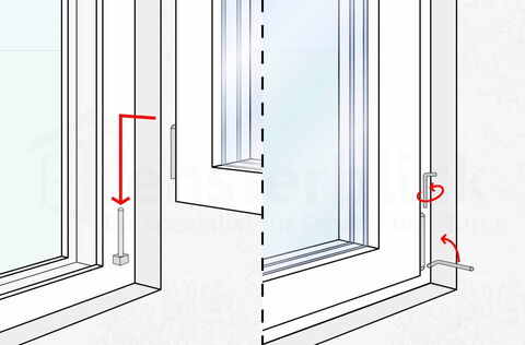Fenster einbauen Flügel einhängen und einstellen