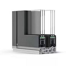 Schiebesystem Rehau GENEO Profil anthrazit - außen