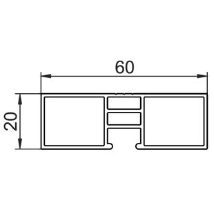 Aufsatzrollladen Führungsschiene DP PVC 20mm Distanzstück