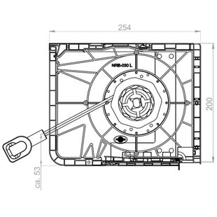 Aufsatzrollladen PMX Motor Kasten 200mm mit Nothandkurbel