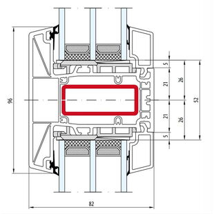 Salamander bluEvolution 82 Pfosten 96mm - HO9310