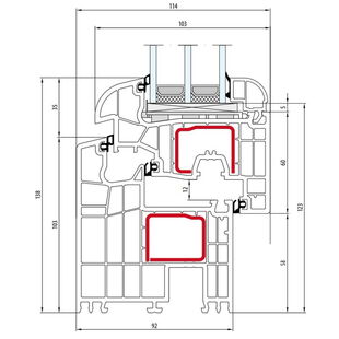 Salamander bluEvolution 92 Fenster Round-Line 138mm - 170 430 - 171 226