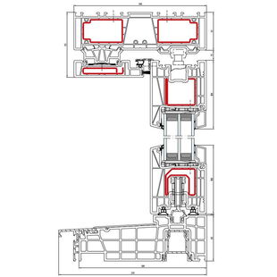 Salamander evolutionDrive 82 Schiebeflügel mit Schwelle Thermostep - Vertikal