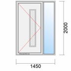 Haustür-Größe 1450x2000 mm