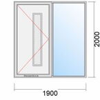 Haustür-Größe 1900x2000 mm