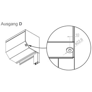 Vorbaurollladen Antrieb Ausgang Typ D