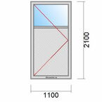 Haustür-Größe 1100x2000 mm