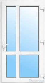 Kunststoff Nebeneingangstür Ludwigsfelde in weiß