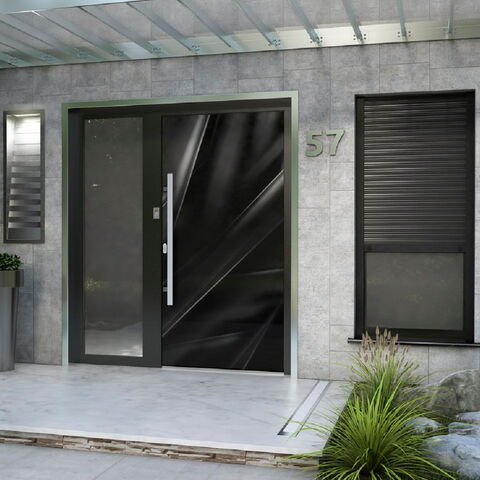 Alu Haustür mit Glas MB-86 SI