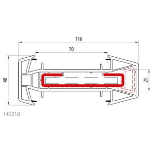 Aluplast 140218 - Statikkopplung - 21mm
