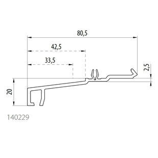 Aluplast 140229 - Fensterbank - 42,5mm - außen