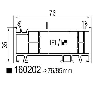 Aluplast 160202 - Rahmenverbreiterung - 35mm