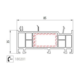Aluplast 180201 - Rahmenverbreiterung - 35mm