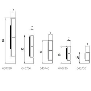 Aluplast Deckleisten mit Hohlkammerprofil Auswahl