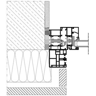 Aufsatzrollladen SKT MKT Einbaubeispiel 6 mit Insektenschutz Führungsschiene